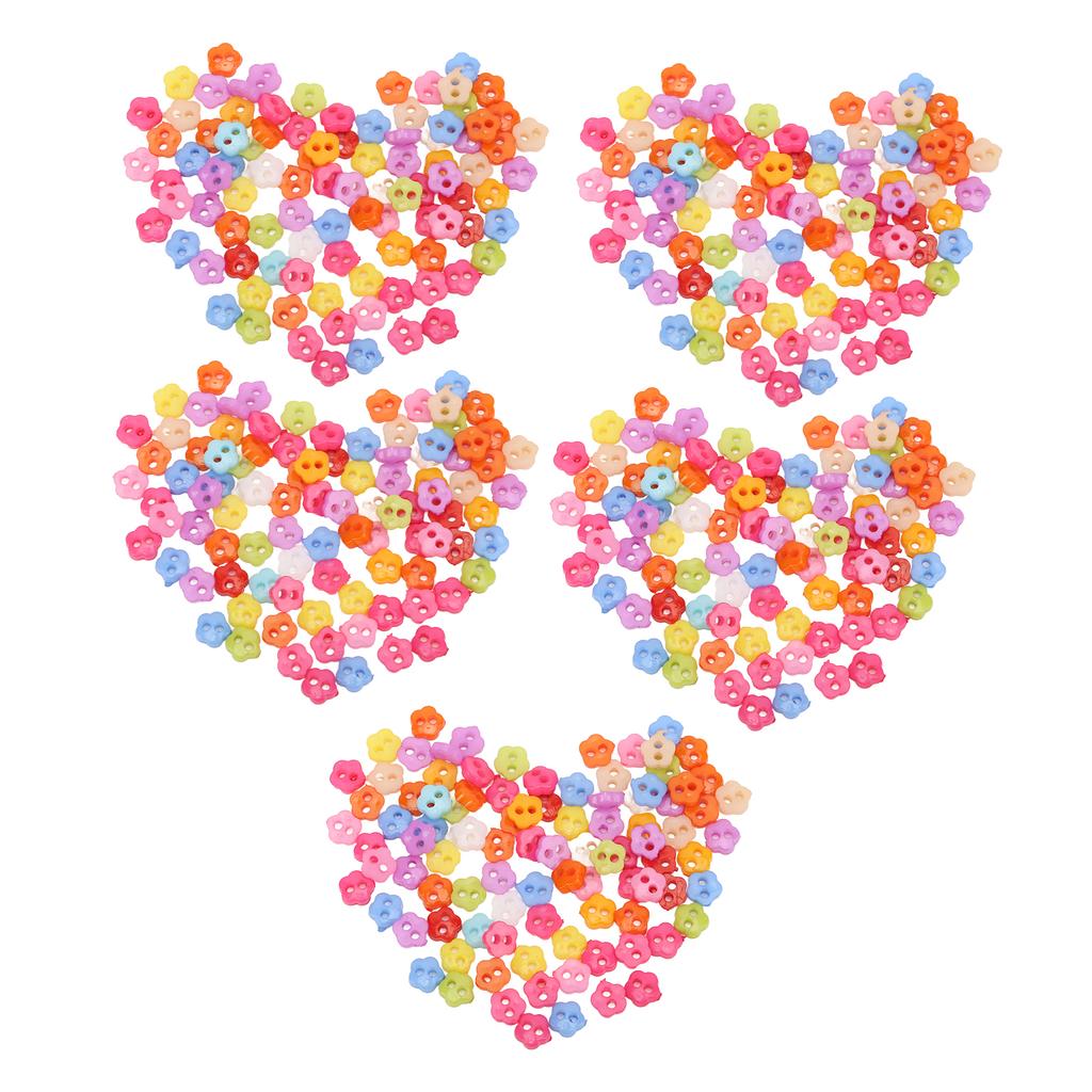 500 Pcs Mix Buttons Environmentally Friendly Materials Sturdy Candies Color Button for Clothing