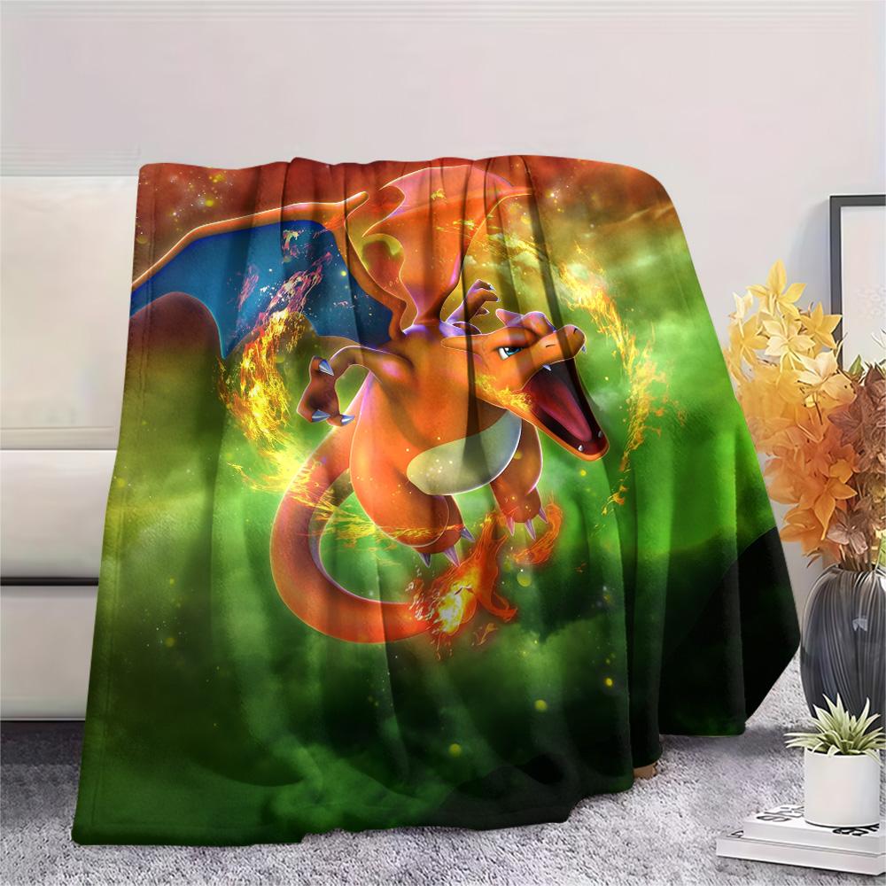 Sky Flare Dragon Print Flannel Blanket, High quality Comfortable for All Seasons, Home Decor, Warmth and Comfort