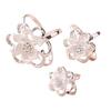 3Pcs/Set Flower Scarf Ring Elegant Silk Scarf Rings Rhinestone Scarf Clip Rings for Women Neckerchiefs Shawls