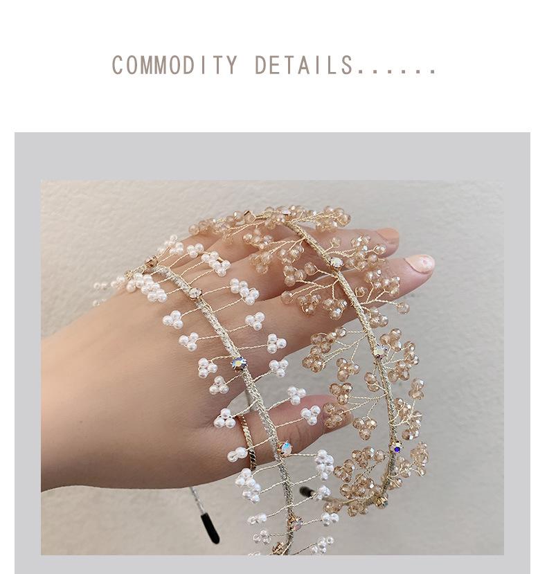 Korean Crystal Fairy Beaded Headband: Elegant, Versatile, Retro Bridal Hair Accessory