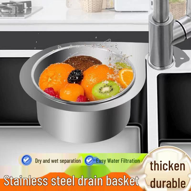 Nerezový odkapávač na nádobí Swan: Filtrujte, Odvádějte a Organizujte s Oddělením Mokrého/Suchého