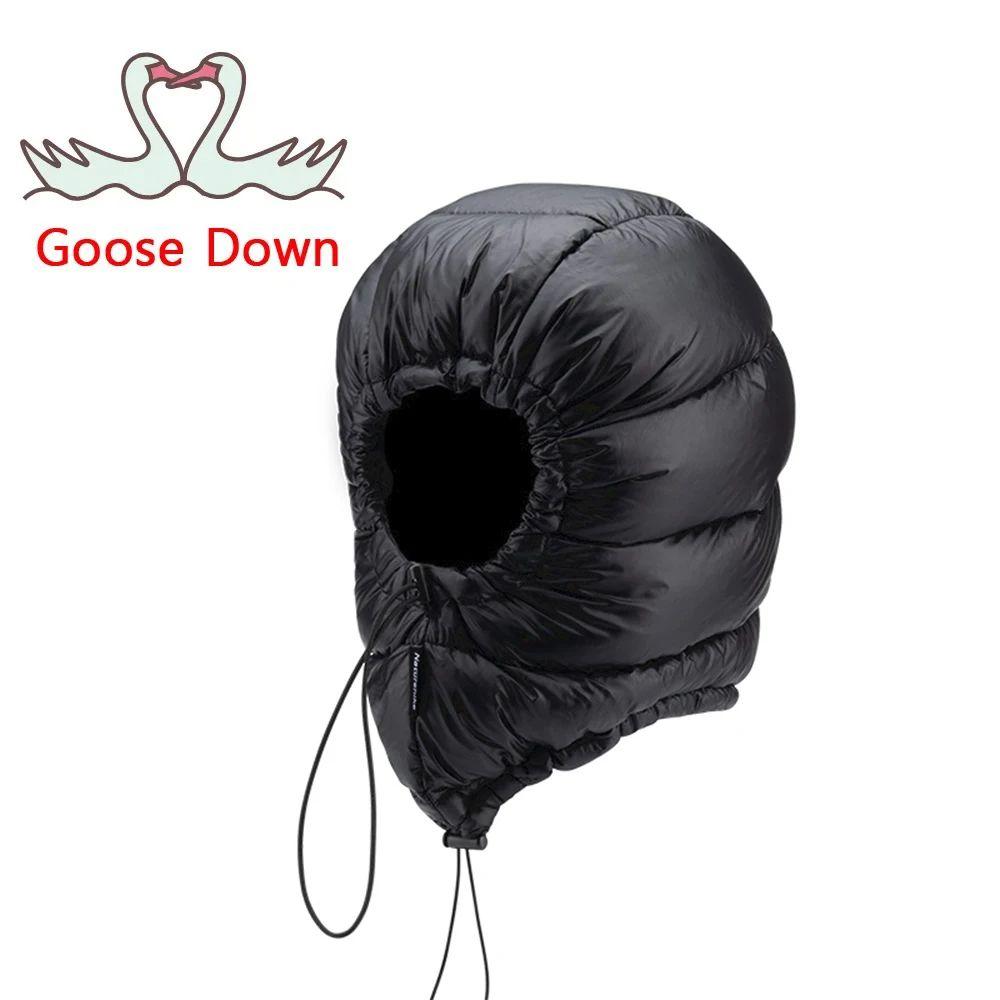 Naturehike -10℃ Winter Down Hood Men Women Outdoor Windproof Down Cap Lightweight Warm Goose/Duck Down Hat for Hiking Skiing One Size