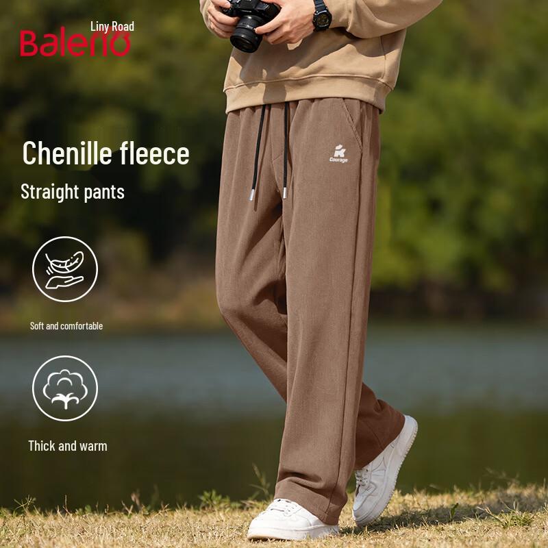 

Baleno Men s Warm Chenille Straight-Leg Casual Trousers 4XL