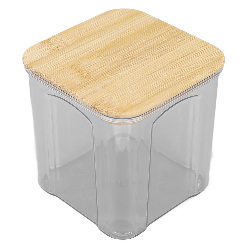 Airtight Food Storage Container Clear Food Storage Jar with Bamboo Lid for Noodles Flour Cereal Rice Tea Coffee Beans