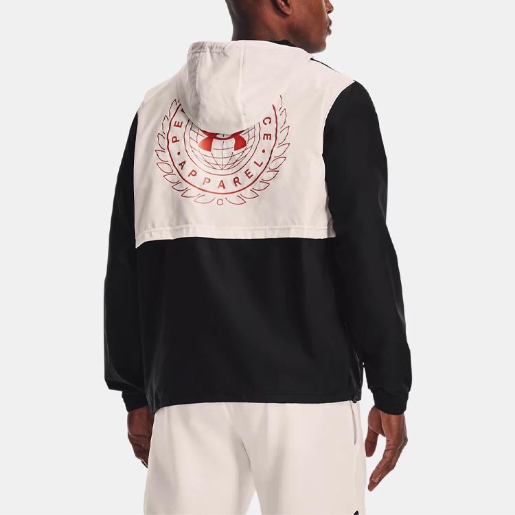 Under Armour Crest Anorak Casual Woven Color Block Training Jacket Men Jackets Black 1361614-001