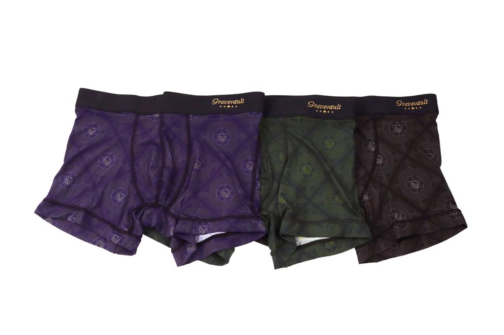 Grave Vault LANDMARK SHORT BOXER Boxer Purple Men's Briefs,