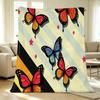 Butterfly Series Print Flannel Fleece Blanket Soft, Warm, Skin-Friendly Cozy Blanket for Home, Sofa, Halloween & Christmas