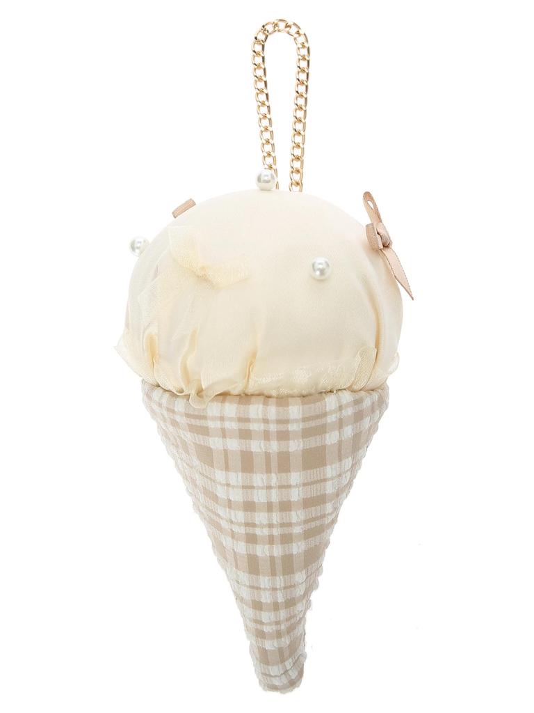 De Pouch Ice Charm Pouch for Women 8A42FJJ0600 Cream [Maison Fleur]