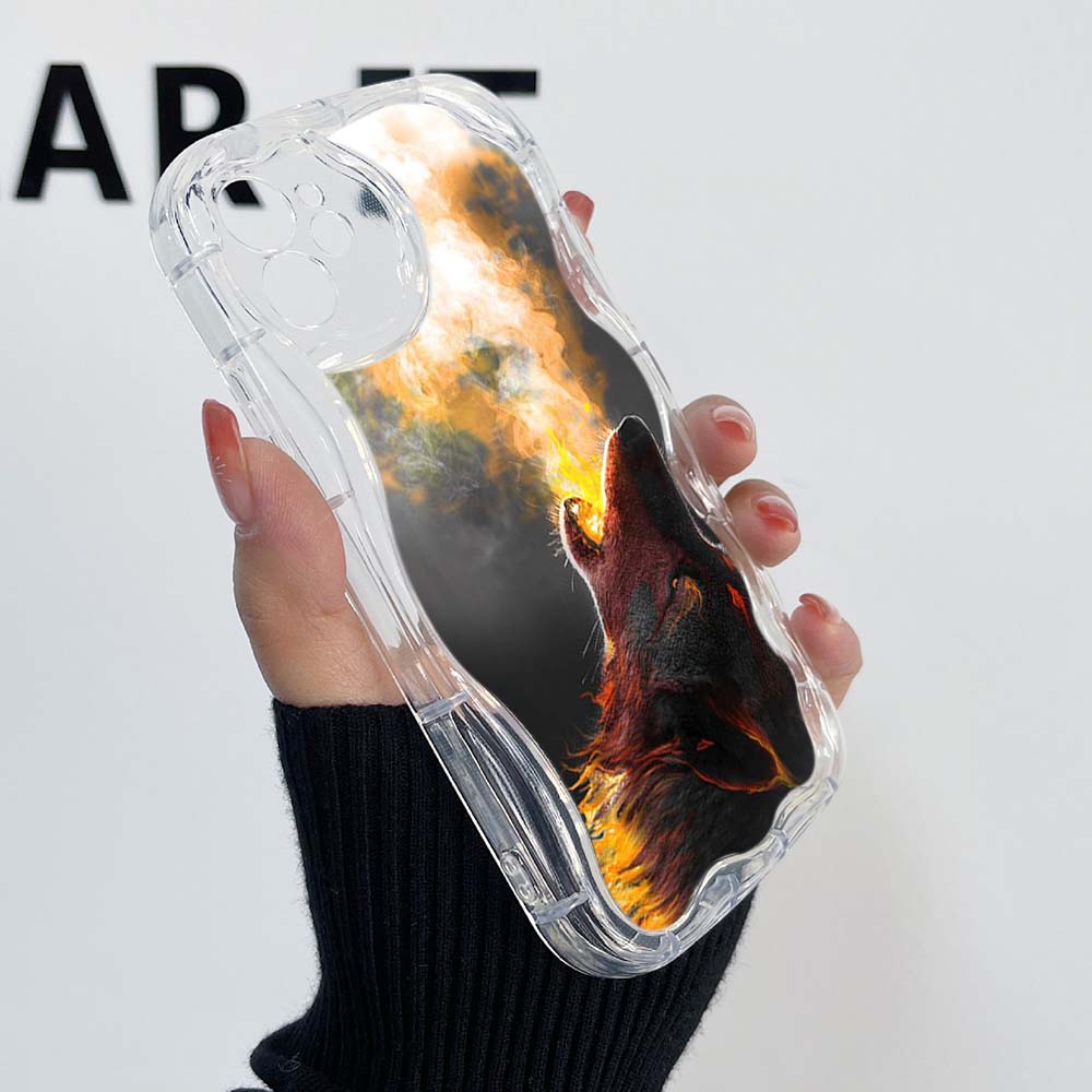 Samsung Galaxy A24 A14 pro iPhone 15 Xiaomi Poco X5 Redmi 13C 12C Huawei Honor 90 Infinix Pouzdra na telefon A39 wolf tygr exclusive Krémový vzor měkké pouzdro