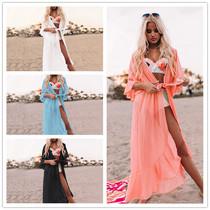 European & American Cotton Bikini Cover-Up: Beach Skirt Shawl