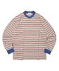 TAILOR STUDIO Striped Marine Cotton Long Sleeve (Grey/Red)