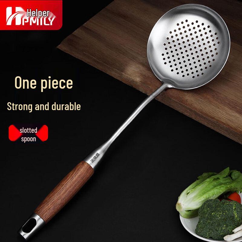 

304 Stainless Steel Hot Pot Colander with Pear Wood Handle