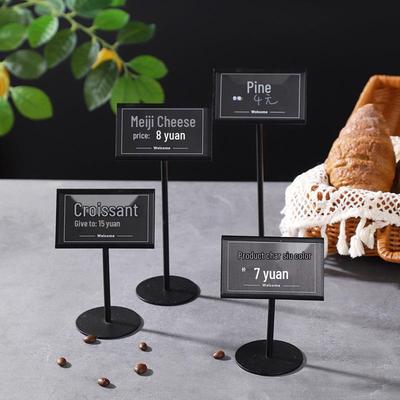 Soporte de Exhibición de Número de Mesa y Menú de Acero Inoxidable para Restaurantes y Buffets