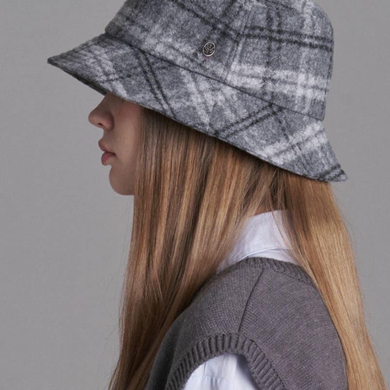 

Пляжная панама в клетку тартан WHITE SANDS Purple Label Ashburn GRAY_Free