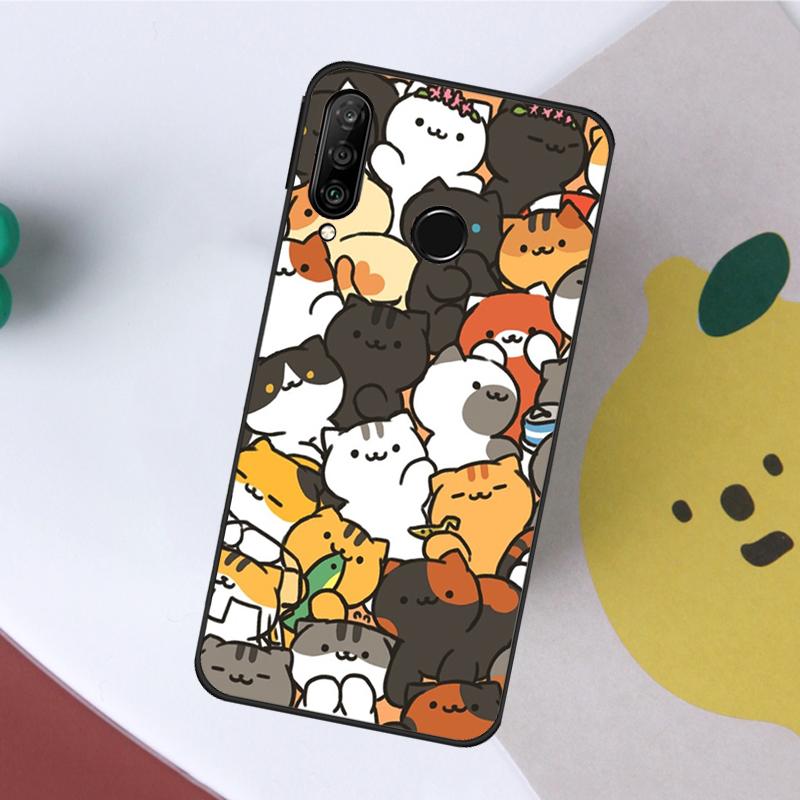 Neko Atsume For Huawei Nova 10 9 SE 11 Pro Y60 Y70 Y90 Y61 Y91 Y72 Y73 12i 11i 8i P20 P40 P30 Lite Case