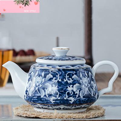 Tetera de Porcelana Azul y Blanca Tradicional China de 200 ml Tetera de Cerámica Hecha a Mano por Maestros Tetera para el Hogar Tetera Portátil