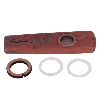 Kazoo di Legno Flauto Legno Suona Chitarra Ukulele Accompagnamento Armonica Diaframma Strumento a Fiato