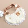 Soft Gauze Cotton Drool Towel Breathable Lace Bow Burp Cloth Baby Feeding  Bib  Nursing Essentials