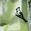 1pc Metal Swallow and Pileated Woodpecker Tree Art Decoration - Outdoor Metal Yard Art for Garden Party Décor