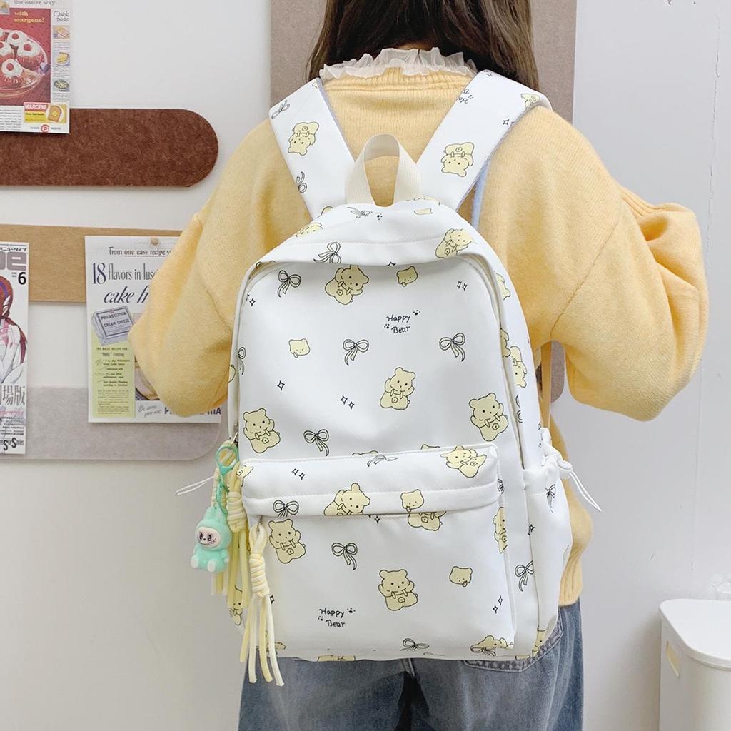 Chic Cartoon Backpack: Cute, Lightweight, High-Capacity Schoolbag & Sweet Casual Style for Students