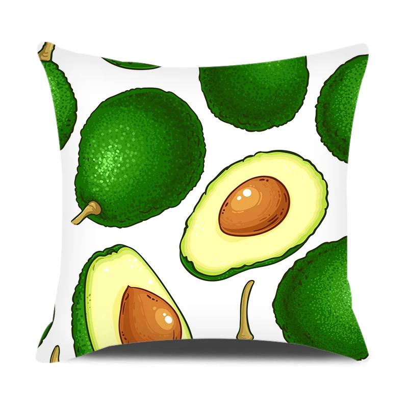 Summer Home Decor Pillow Cover 18x18 Inches Cartoon Fruits Printed Pillowcase Sofa Chair Seat Decorative Pillows Cushion Covers