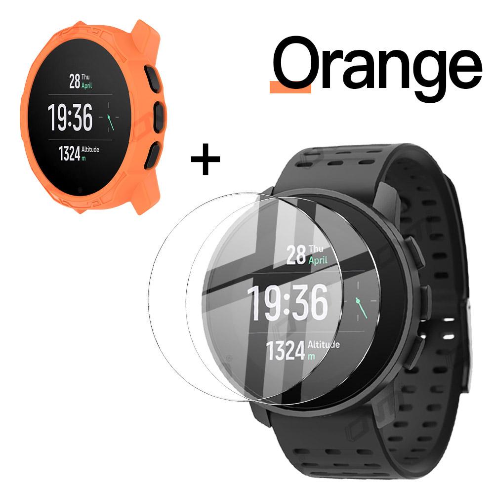 Case + Tempered Glass for Suunto 9 Peak / Pro 9H Premium Screen Protector & Bumper Protective Cover for Suunto 9 Peak Accessoroy
