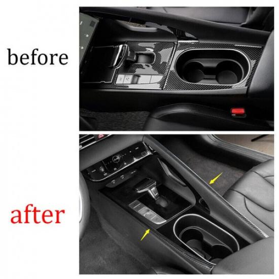 For Hyundai Elantra - Steel Carbon Fiber Gear Shift Both Side Cover Trim