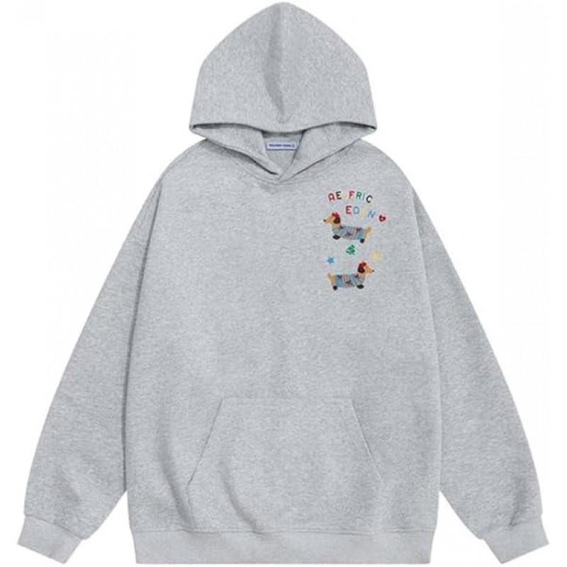 Unisex Hooded Sweatshirt With Print Design Casual Long Sleeve Pullover Streetwear