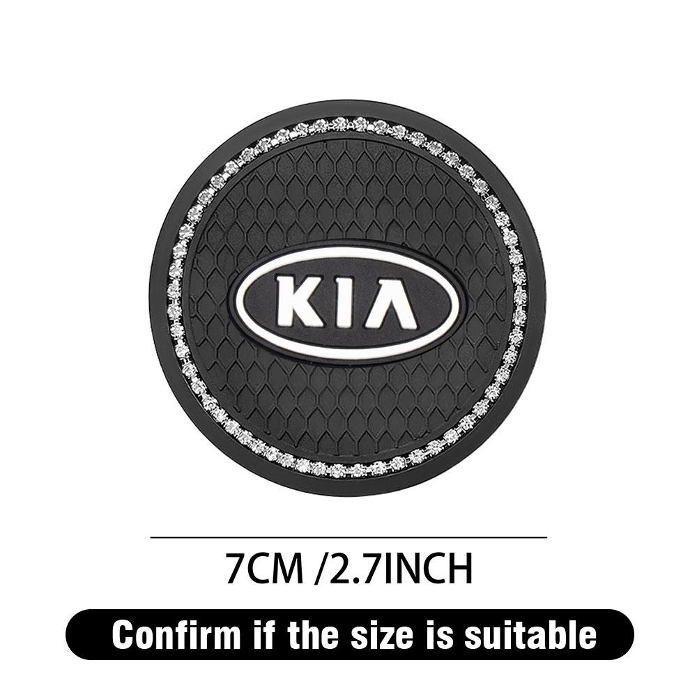2026 Hot Car Sticker Car Diamond Rubber Non-slip Mat Water Cup Slot Pad Car Coaster For KIA Ceed Sportage Rio 3 Proceed K5 Sedon