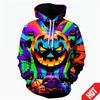 Autumn 3D Fun Pumpkin Pattern Printed Hoodies Fashionable Casual Sports Long Sleeved Men's Hooded Sweatshirts