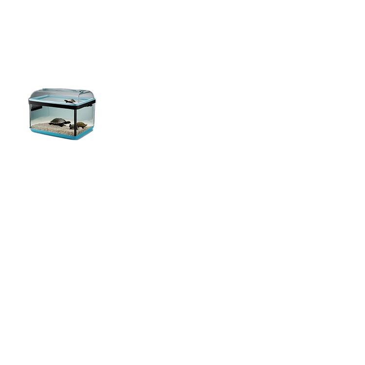 Turtle & Fish Breeding Tank Set with Basking Platform, Dry-Wet Separation, and Side Filter Eco Glass Tank