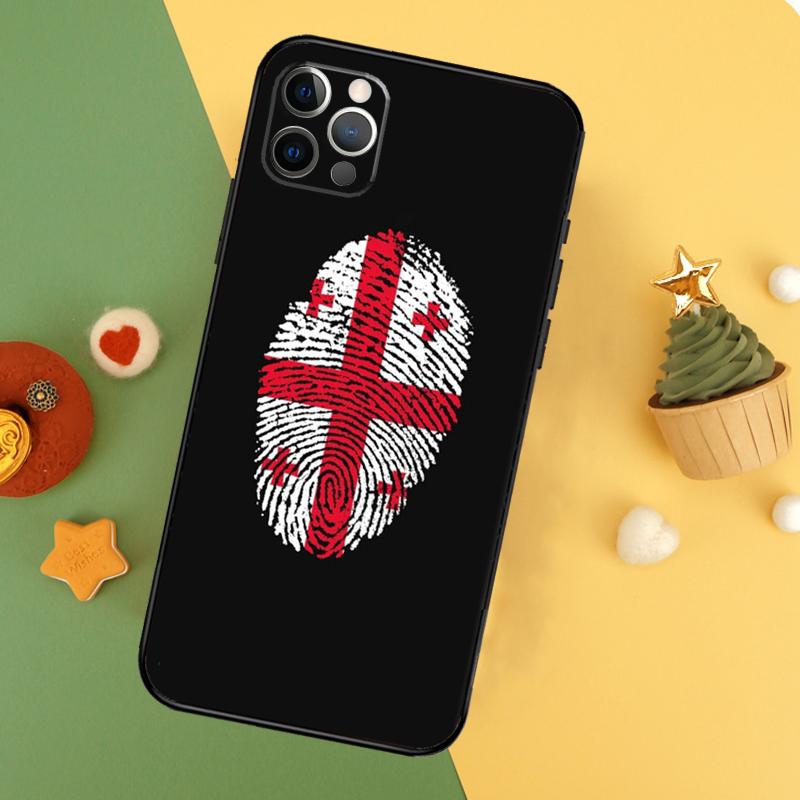 Georgia Flag Phone Case For iPhone 17 17Air 16 15 14 13 11 12 Pro Max 12 13 Mini 16E Shockproof Cover