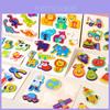 Wooden Childrens 3d Puzzle Set With Animal And Dinosaur Figures For Early Education