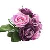 9 Heads Artificial Silk Fake Flowers Leaf Rose Wedding Floral Decor Bouquet