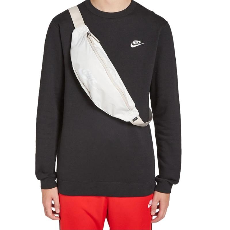 Nike Polyester One Shoulder Crossbody Bag Sling Bag Fanny Pack Regular Unisex Gray White Casual BA5750-030