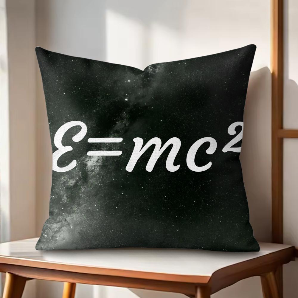 Theoretical Physicist EEinstein Cushion Cover Natural Linen Organic Fabric DoubleSided Printing Couch Pillow Covers Home Decor