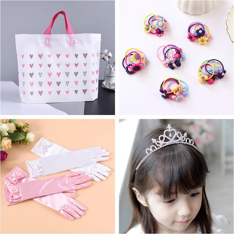 Girl's Princess Dress with Puffy Petticoat and Hair Clip