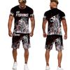 3D Fishing Printed Men's Casual Loose Tees/Trosuers/Suits Spring Summer Oversized Harajuku Funny Graphic Top Shorts Clothing Set