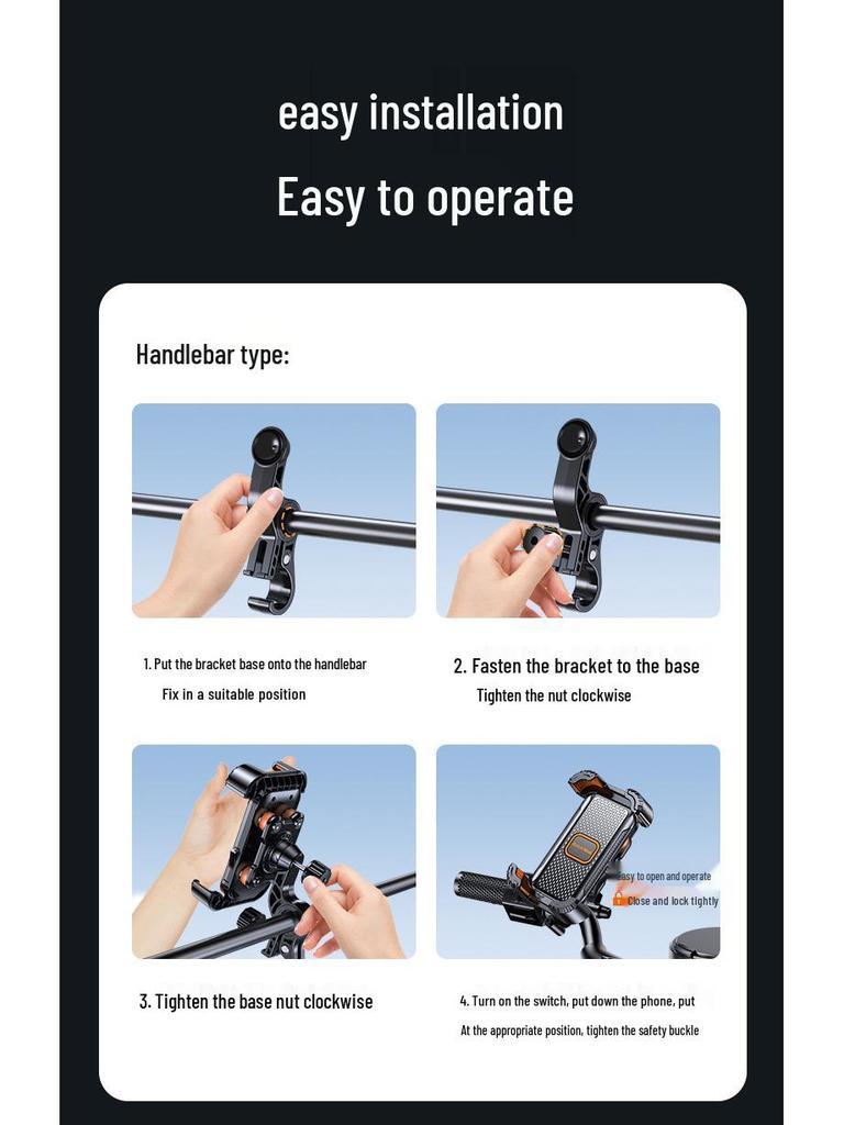 Dragon Flag Silicone Shock-Absorbing Phone Holder for Electric Scooters and Motorcycles