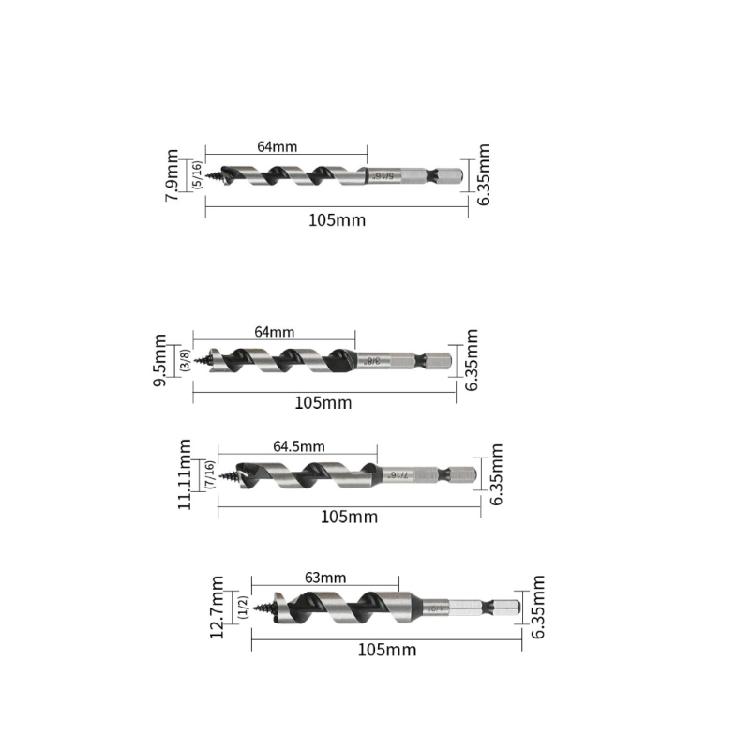 Twist Drill Bits 12-35mm Serrated Drill Bit Cutting Woodworking Drill Bit Tool for Metal Plastic Wood Hole Drill Bit