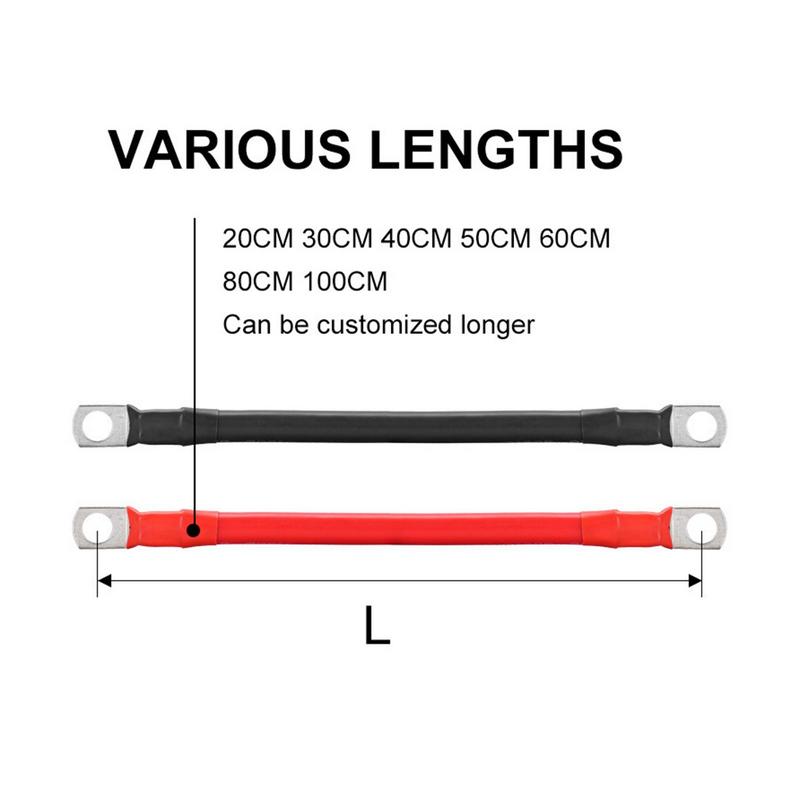 Soldering Wire Battery Cable 2 AWG Battery Wire Stranded Copper with SC Terminal For Car Battery Series and Parallel Inverter