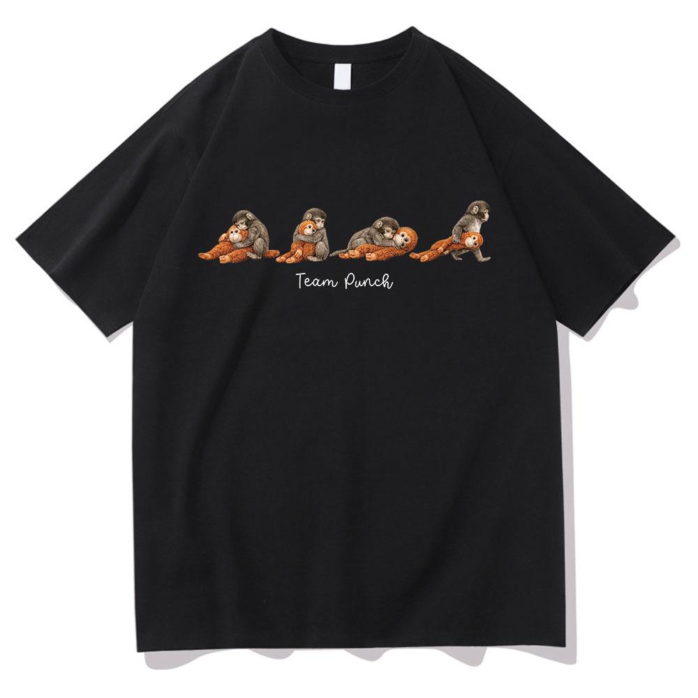 Monkey Punch Baby Monkey T Shirt 2026 WomenUnisex Clothing Cotton Clothes Graphic Tops for Lover Gifts Hight Quality T Shirts