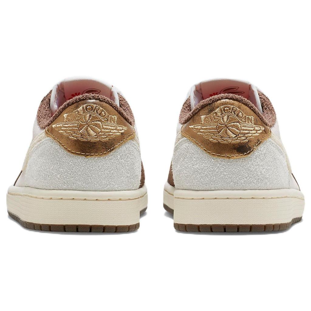 Air Jordan 1 Retro Low OG Year of the Rabbit Unisex Sneakers Brown Palomino Metallic-Gold DV1312-200