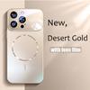 Titanium Original Magnetic Phone Case For iPhone 17 16 15 14 Pro Max For Magsafe Large Window Lens Protector Matte PC Hard Cover