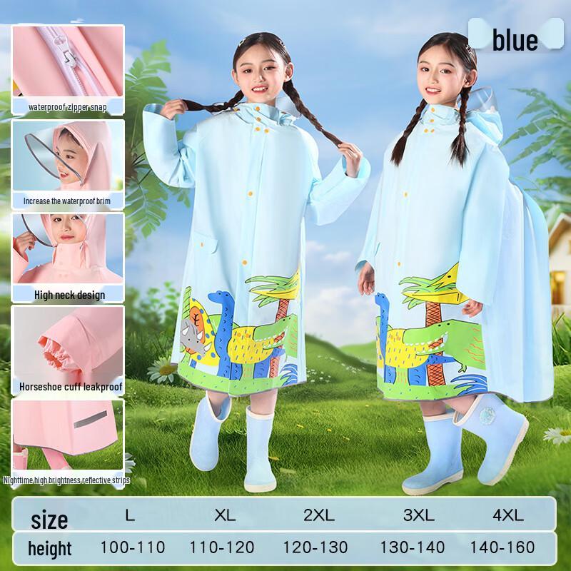 Muxiaobai Kids Animal Forest Series Raincoat XL