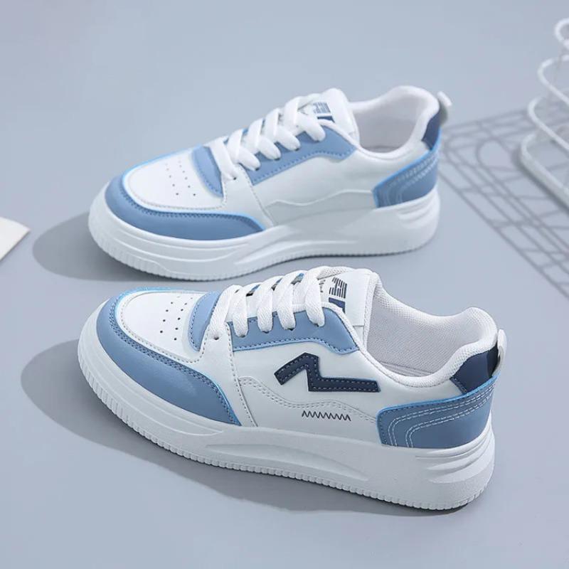Fashion Casual Board Shoes Autumn New Color Matching Lace-up Women's Shoes Campus Students Wear Sports Shoes