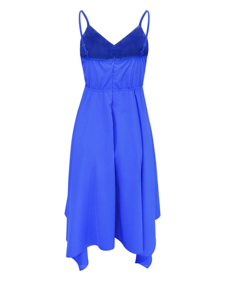 Chic Bow Strap Irregular Hem Summer Beach Dress 2025 - Casual Mid-Length