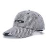 Women's Korean Style Houndstooth Baseball Cap