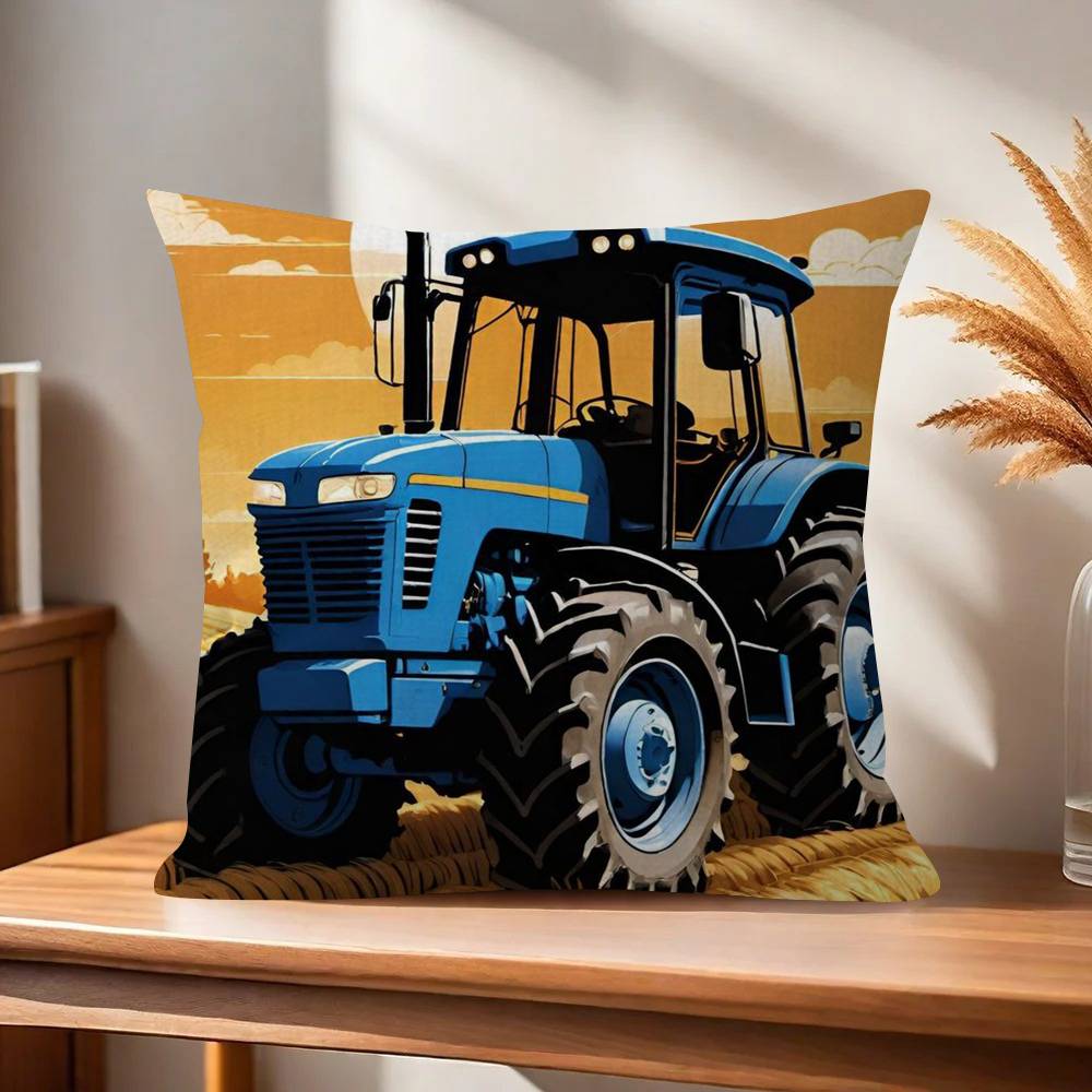 Car Tractor Decorative Cushion Cover Pillowcase Upholstery Sofa Throw Pillow Home Decor Pillowcas