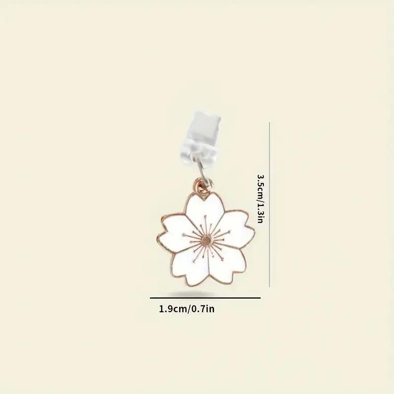 Sakura Design Zatyczka przeciwpyłowa do telefonu Pasuje do iPhone'a do Samsunga Interfejs Type-C Dekoracja telefonu Wieszak akcesoria do telefonu